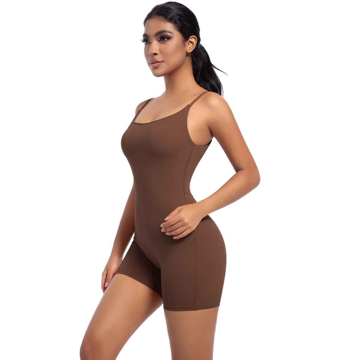 Nude Feel Yoga Straps One-piece Women's Tight Sports Jumpsuit