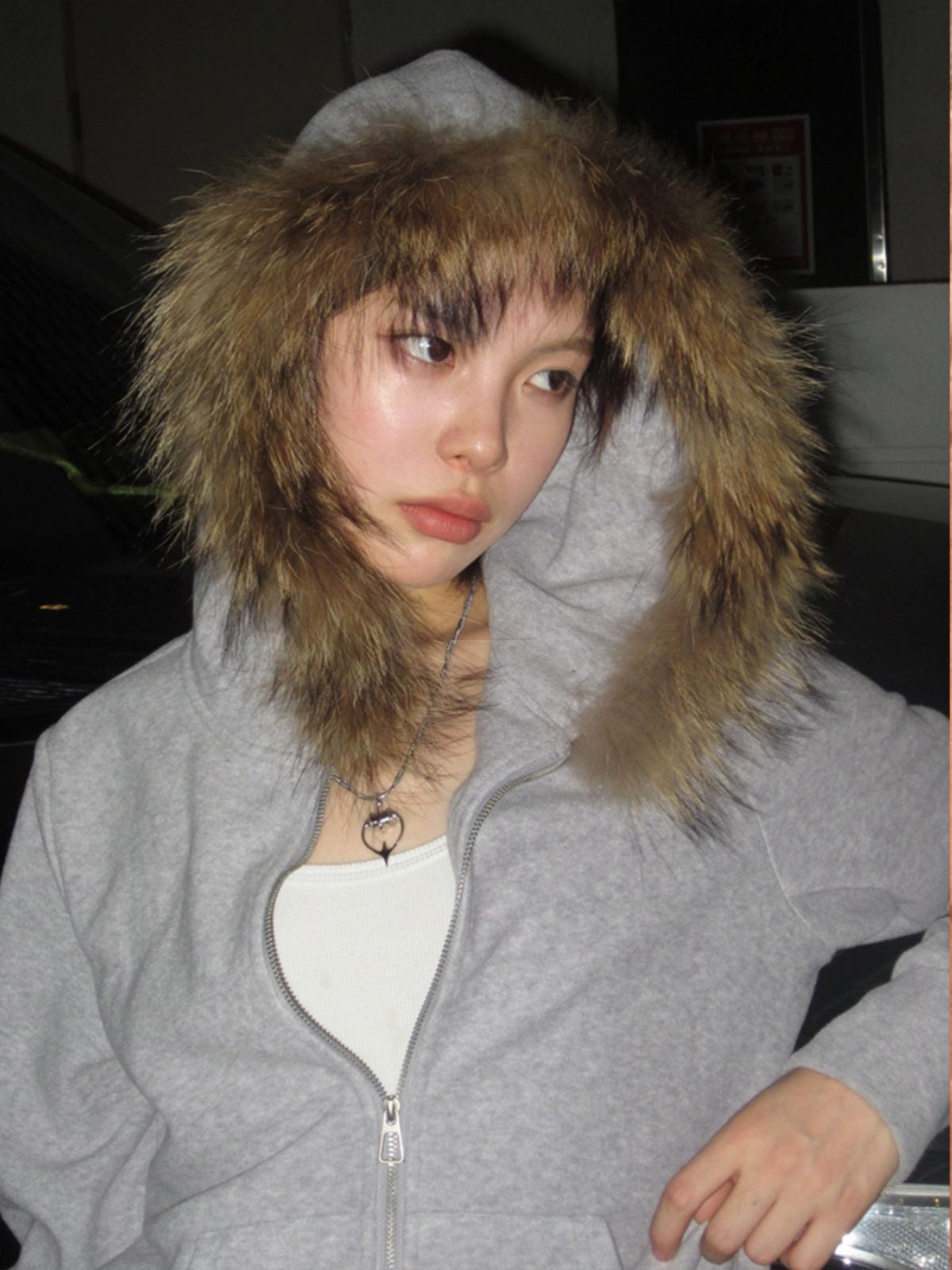 Retro Thick Plush Women's Winter Hooded Jacket