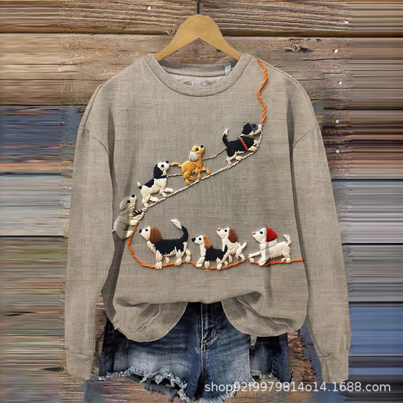 3D Animal Print Casual Pullover Hoodie Sweatshirt