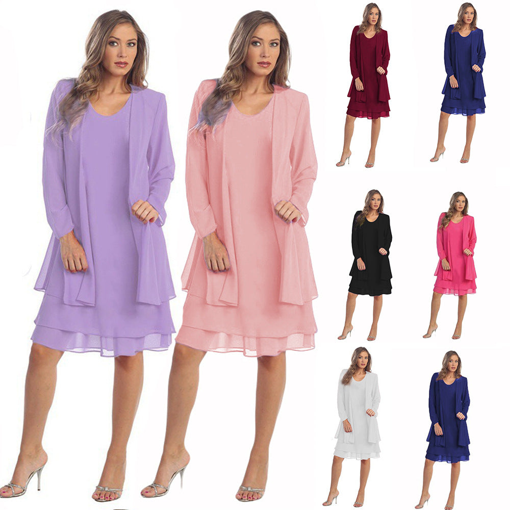 Elegant Plus-Size Solid Tank Dress for Women