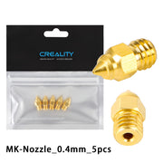 5-Piece MK Brass Nozzle Set for Creality CR-6 SE, Ender‑3, and Ender‑5 3D Printers – 0.2mm to 1.0mm