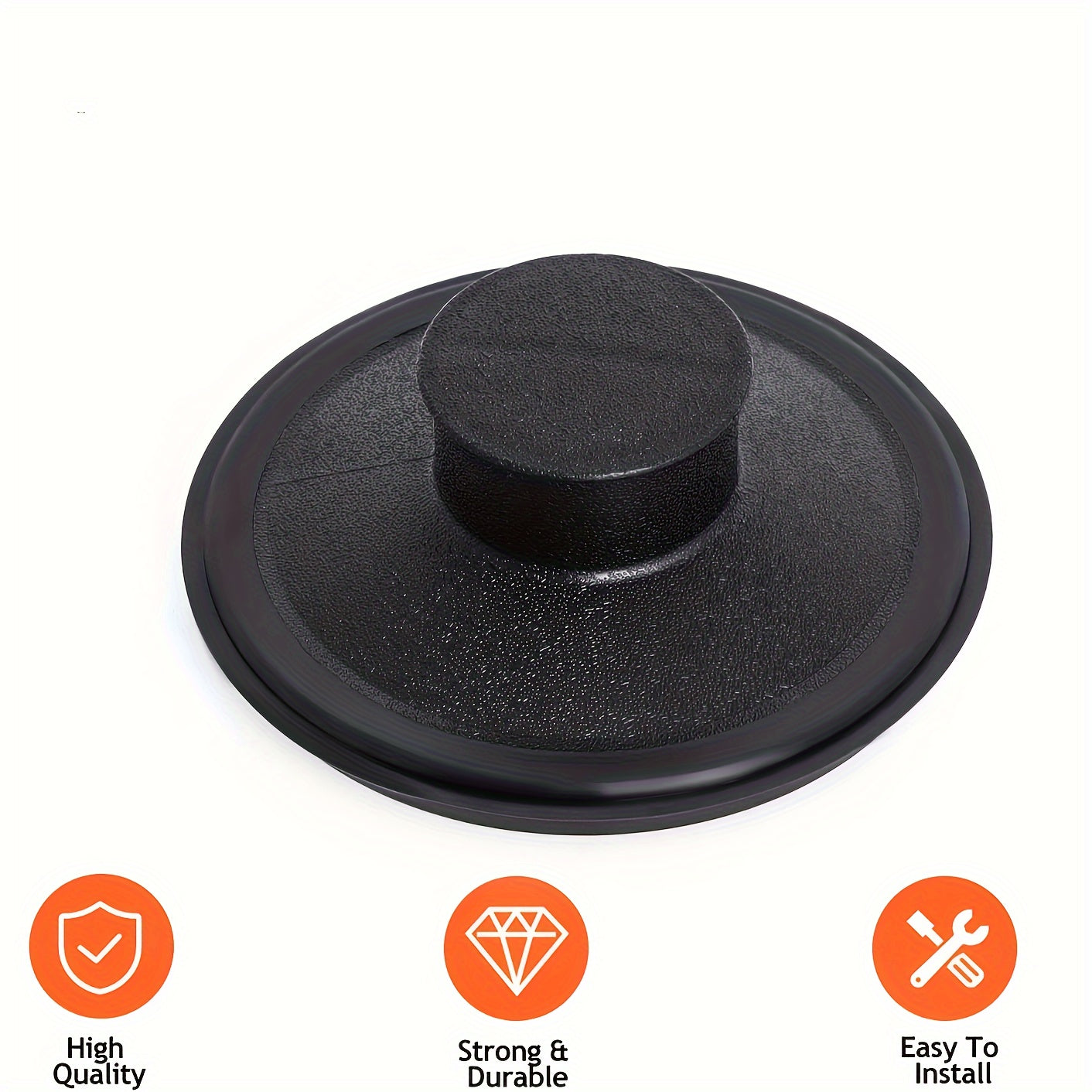 Black Plastic Kitchen Sink Stopper – Replacement Garbage Disposal Plug (1 Piece)