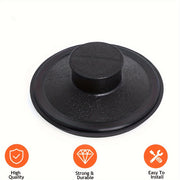 Black Plastic Kitchen Sink Stopper – Replacement Garbage Disposal Plug (1 Piece)