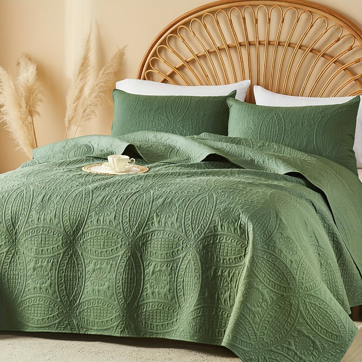 2/3pcs Quilt Set Bedspreads - Soft Cool & Refreshing Summer Quilt Lightweight Microfiber Bedspread - Modern Style Coin Pattern Coverlet For All Seasons - Gifts For The Family