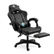 Ergonomic Gaming Chair with Spring Cushion and PU Leather Upholstery