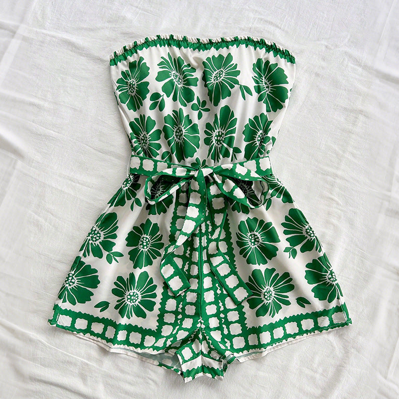 Tube-top One-piece Shorts For Women