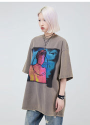 Men's Vintage Washed Loose Fit Short-Sleeve Tee