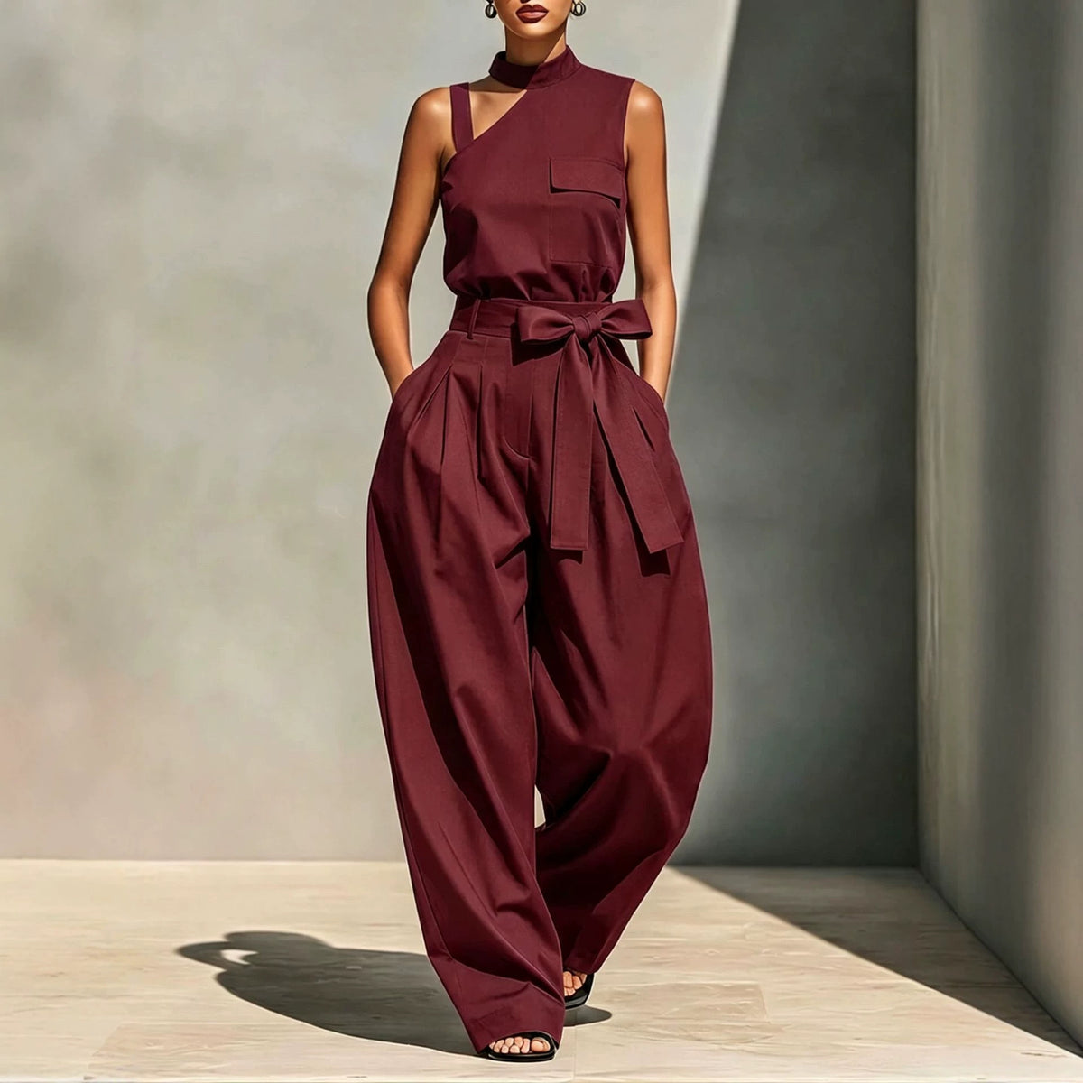 Chic Off-Shoulder Wide-Leg Jumpsuit