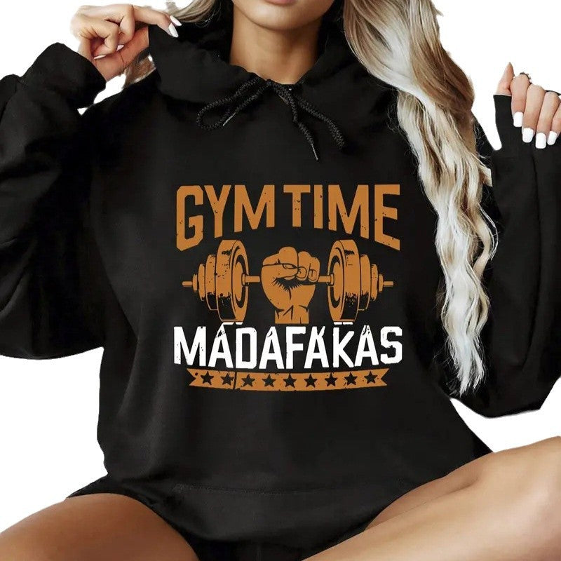 Fashion Sweater Street Leisure Velvet Sport Printed Hoodie