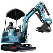 4000 lb Crawler Mini Excavator with Hydraulic Thumb, Twin-Cylinder Diesel Engine and All-Terrain Tracks