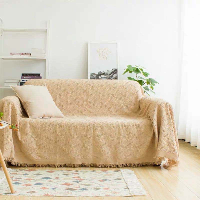 Soft Cotton Four-Season Sofa Throw Blanket