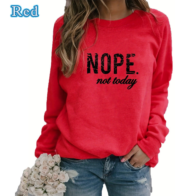 Harajuku Letter Print Round Neck Women's Sweatshirt