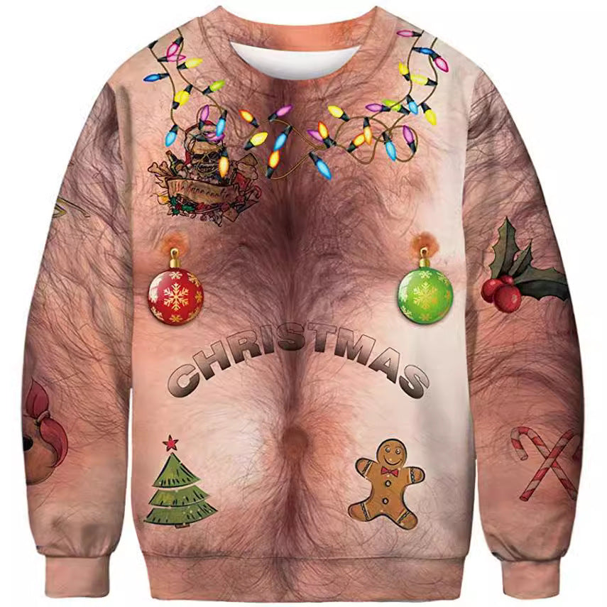 Unisex Halloween Digital Print Crewneck Sweater
