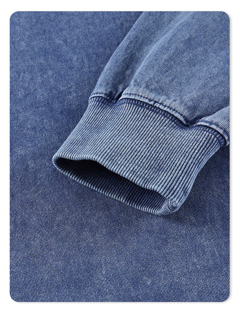 Solid Blank Ribbed Sleeve T Shirt