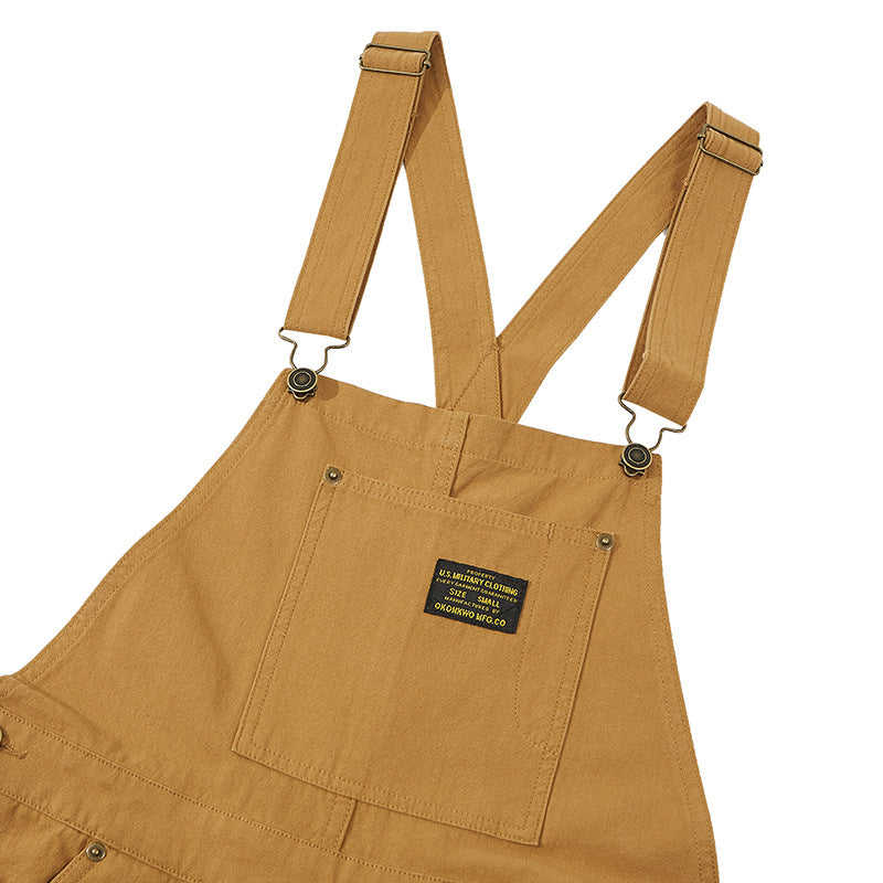 Japanese Workwear Canvas Overalls for Casual Style