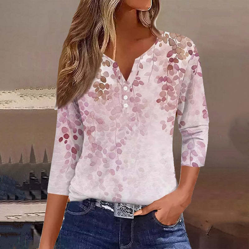 Vibrant 3D Digital Print Casual Sweet Women's T-Shirt