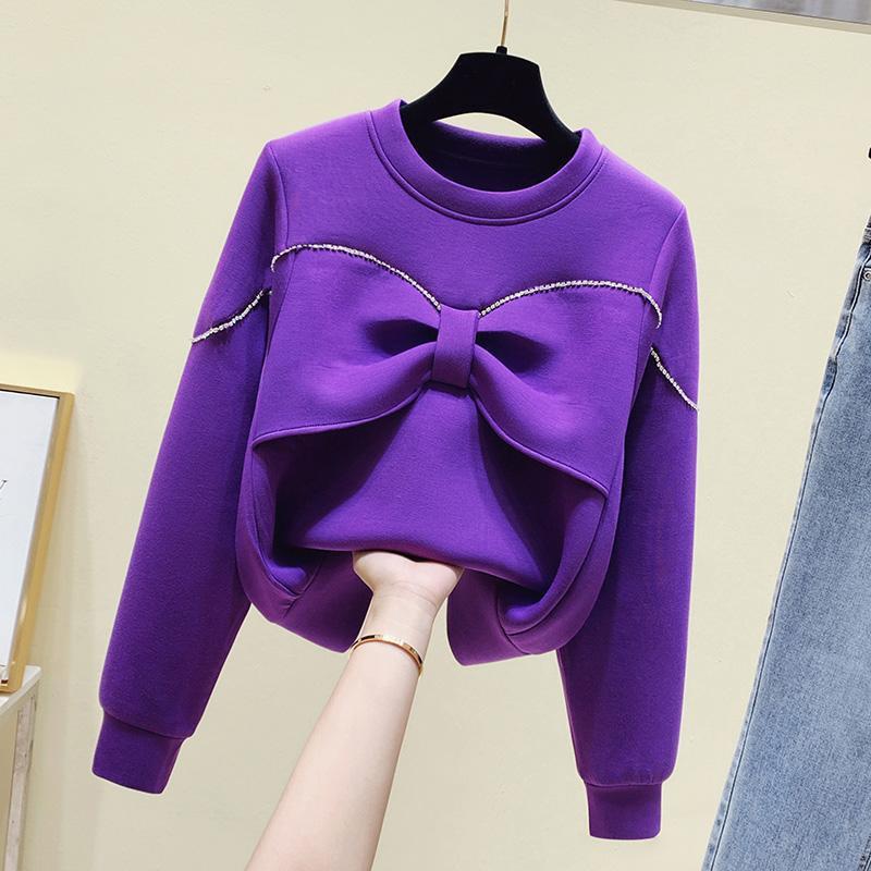 Chic Diamond Bow Pullover Sweater