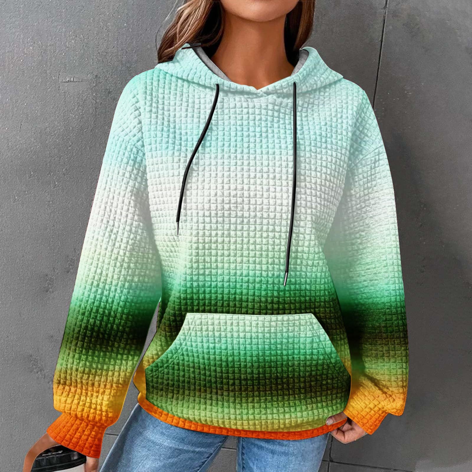3D Printed Casual Winter Hooded Sweatshirt