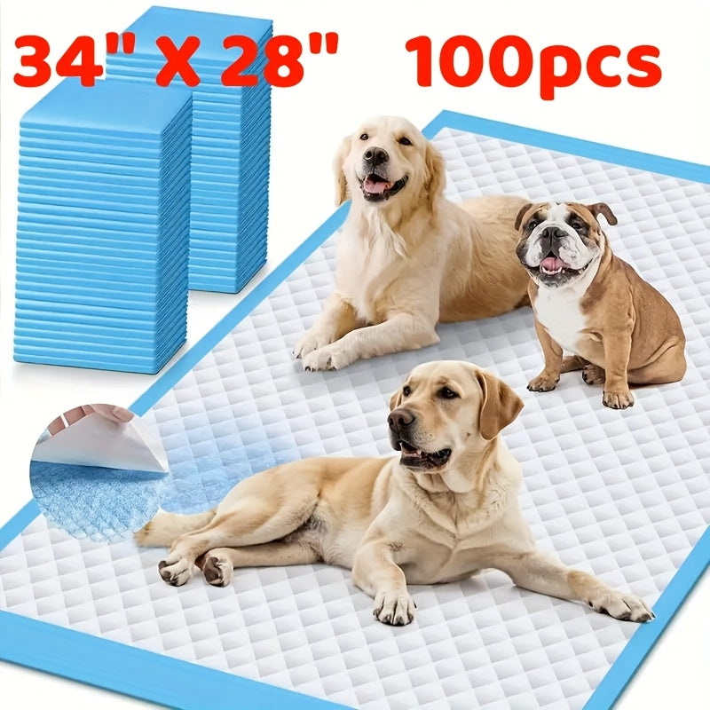 Extra Large Thick Dog Pee Pads - 50/100/200 Count Heavy Duty Puppy Training Pads, Super Absorbent Quick Dry Leakproof For Homes Cars Camping (23.62"x23.62"), Puppy Training, Pet Toilet, Stain-resistan