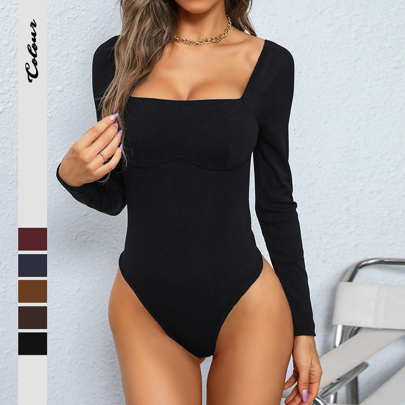 Striped Off-Shoulder Knit Romper