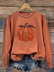 Spooky 3D Print Halloween Crewneck Pullover Sweatshirt