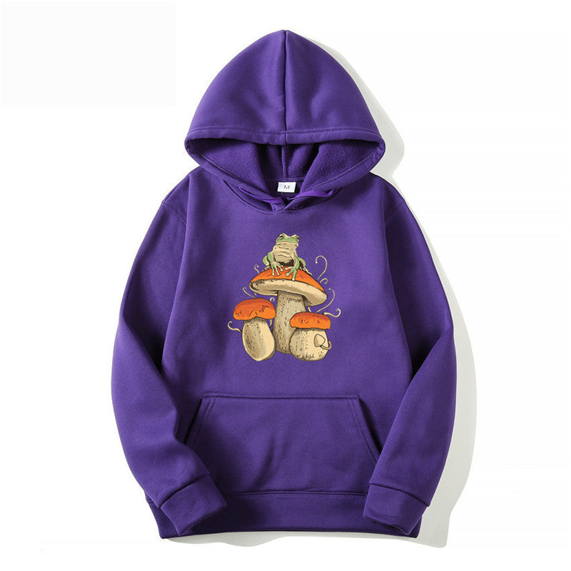 Letter Print Kangaroo Pocket Drawstring Hoodie