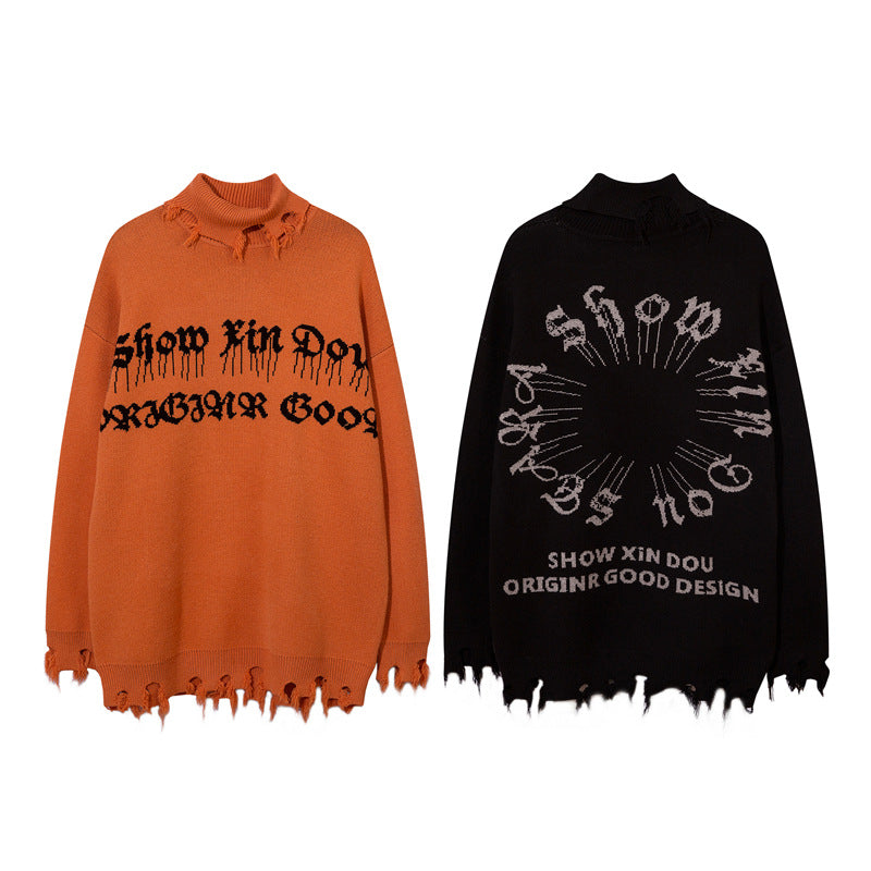Cozy Printed Streetwear Pullover Sweater