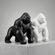 Geometric gorilla sculpture for modern desk and shelf decoration
