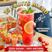 15-Fruit Tea Blend with Dried Lemon, Orange, and Dragon Fruit, 3.53 oz