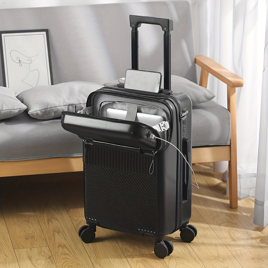 Luggage Case 20 Inch Luggage with Password Lock And Wheels | 1pc Travel Function Boarding Case, Big Capacity Suitcase, Suitable for Daily Use As A Neutral Bag