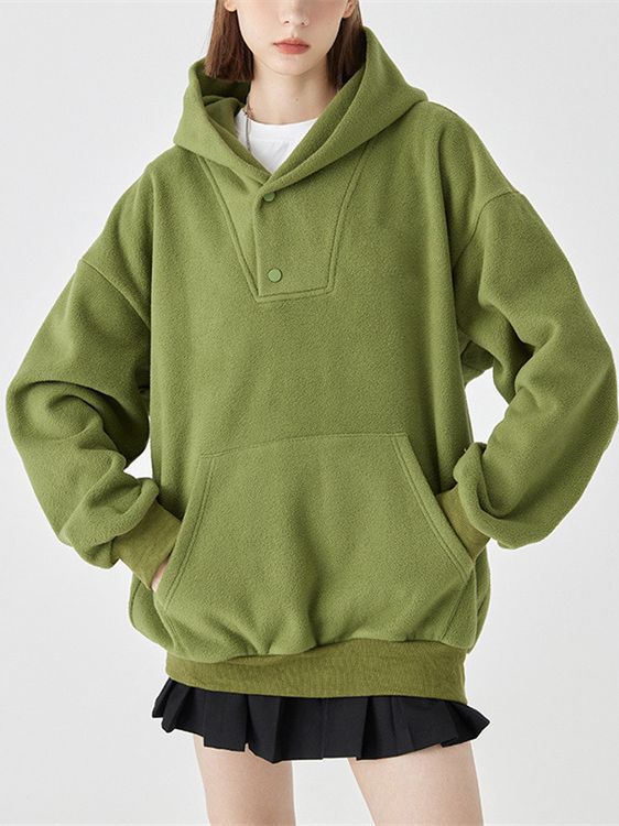 Cozy Polar Fleece Loose Pullover Top