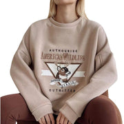 Embroidered Velvet Padded Thick Sweater