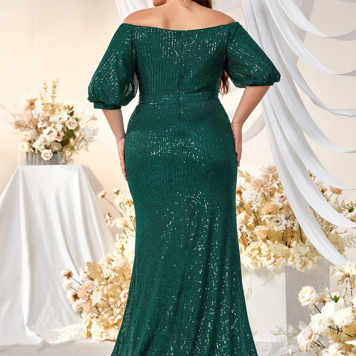 Off-Shoulder Slim-Fit Mermaid Evening Dress