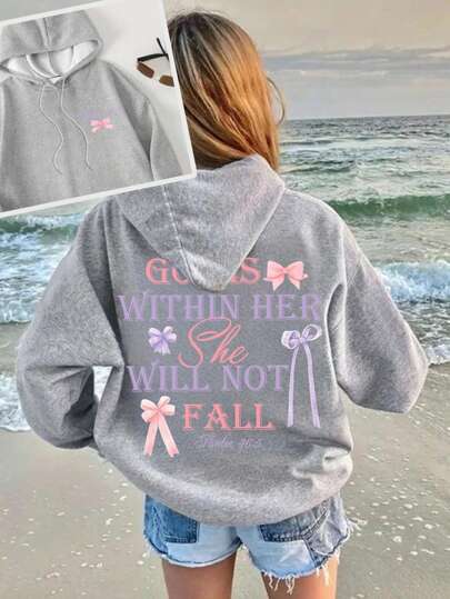 Women's Oversized Butterfly Letter Knit Sweater