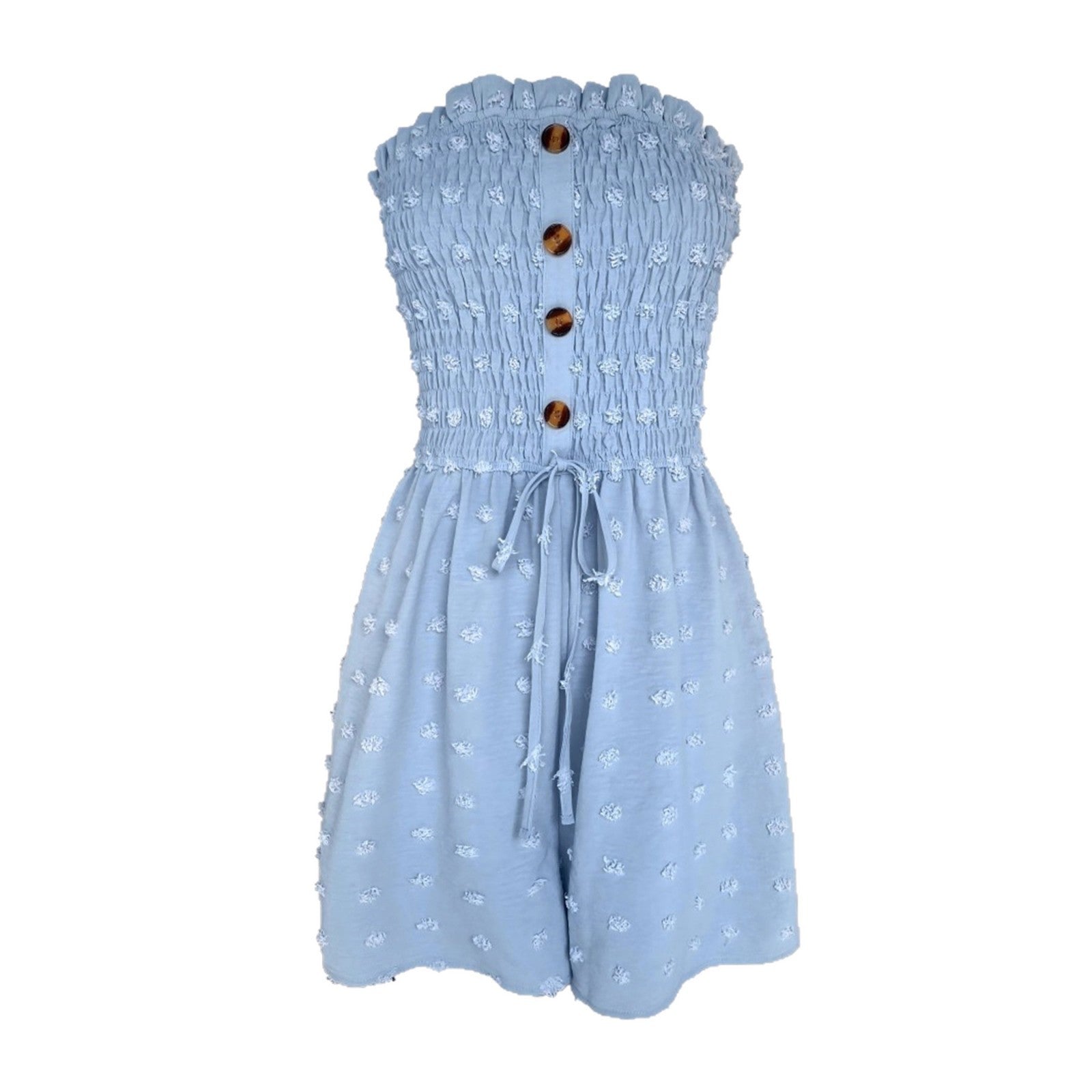 Chic Off-Shoulder Solid Color Women's Casual Jumpsuit
