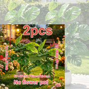 Set of 2 53-inch artificial monstera trees for indoor and outdoor decor
