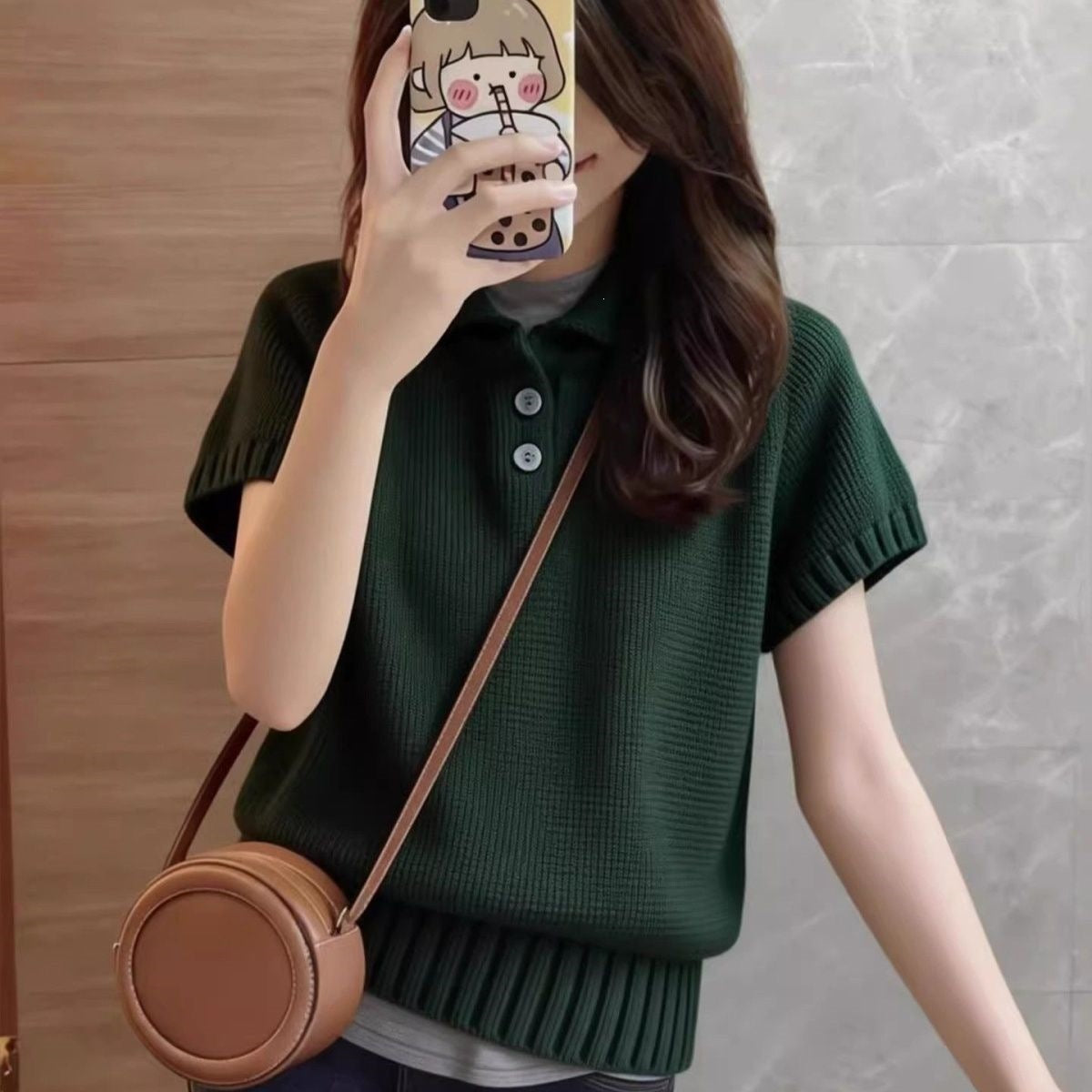 Short Sleeve Shirt Women's Summer New Collar Loose Hundred