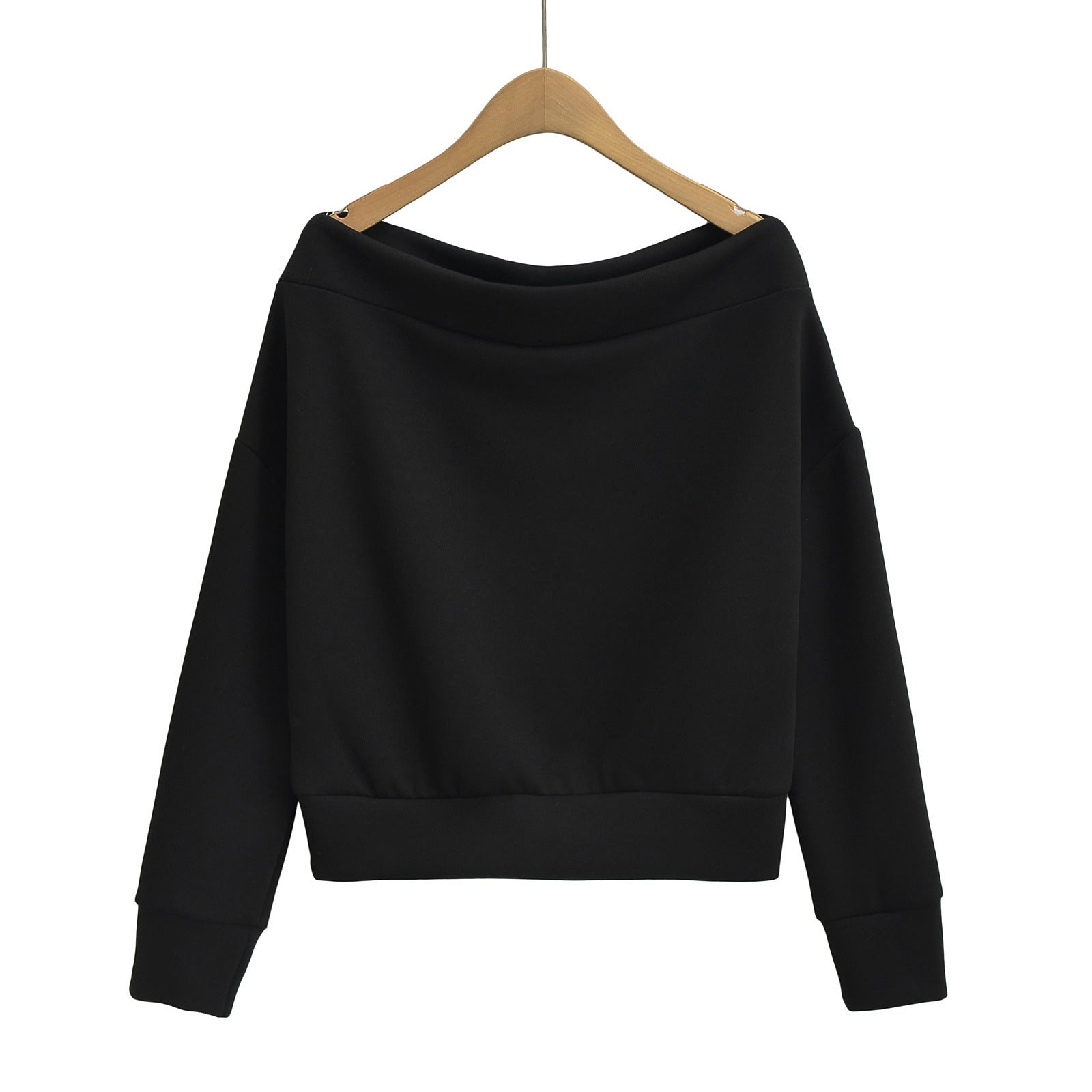 Chic Off-Shoulder Slim-Fit Long Sleeve Sweater
