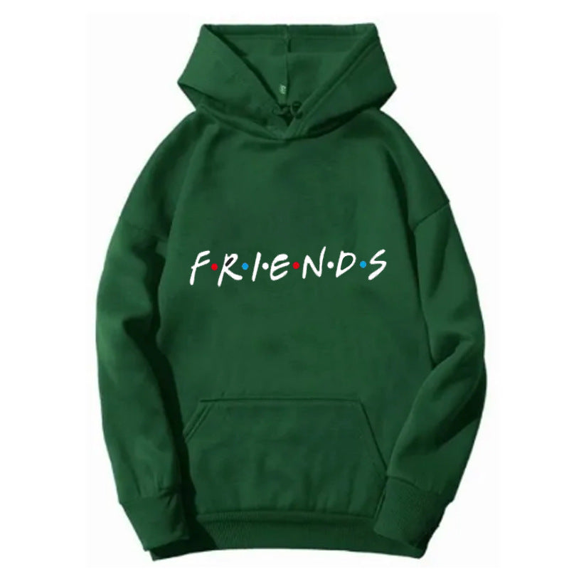 Women's Letter Print Long Sleeve Hooded Sweatshirt