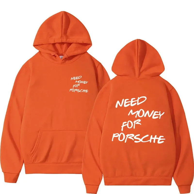 Funny Need Money Letter Print Casual Hoodie
