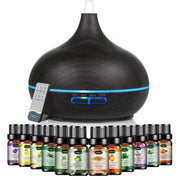 Diffuser for Home, 550ML Large Capacity Diffuser, Essential Oil Diffuser with 12 Bottles of Essential Oils, Aroma Diffuser with Remote Control for Hotel Spa Yoga Room - Humidifier with 7Colors LED ...