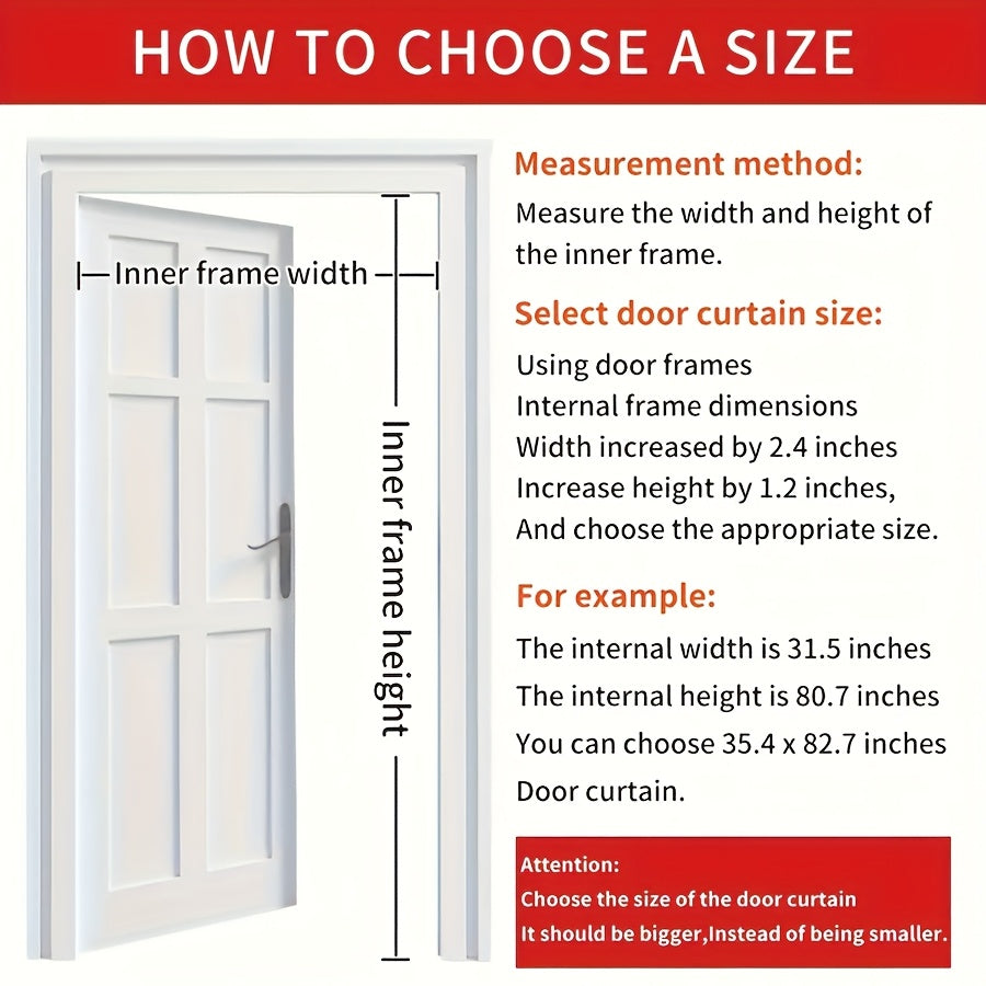 Classic Country-style Eva Polyethylene Air Conditioner Door Curtain, Magnetic Closure, Windproof, Blocks Cold Air, Smoke Barrier, Easy to Install, Suitable for All Seasons, Waterproof, Unlined, Plain