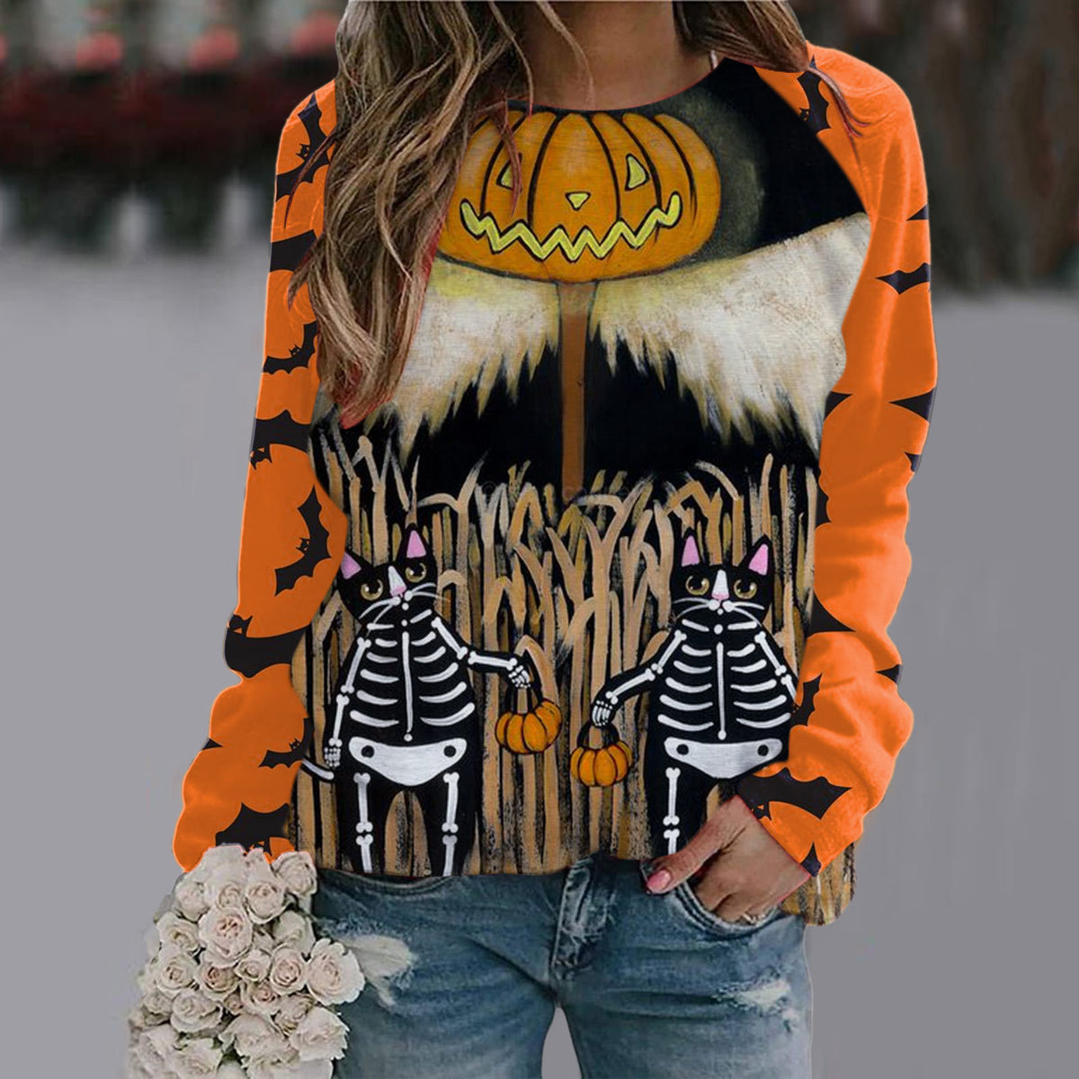 Women's Trendy Printed Long Sleeve T-Shirt