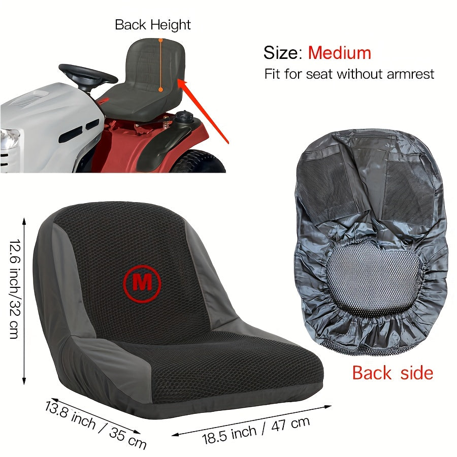 [3 Size & 4 Designs] 1pc Riding Lawn Mower Tractor Seat Cover Without Armrests, Seat Replacement Parts, Mower Seat Cushion Cover, Riding Mower Accessories of Yellow Color at 2 Sizes