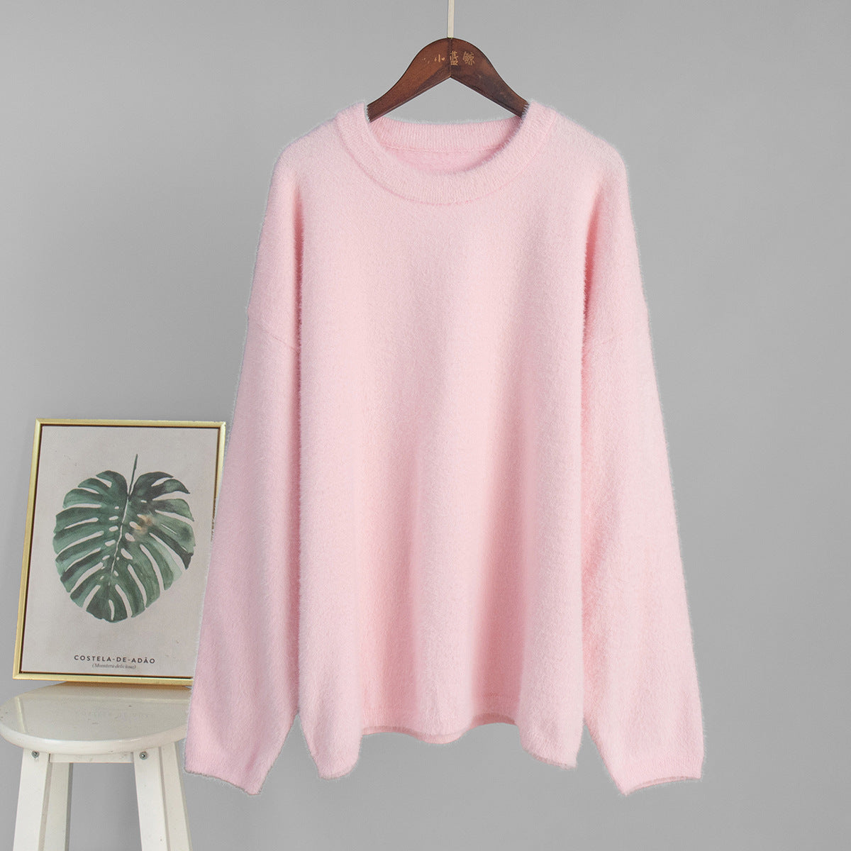 Simple Solid Color Knitted Loose Casual Sweater