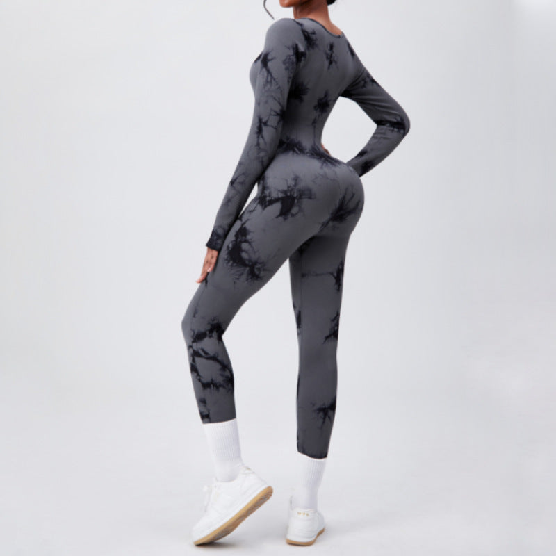 Seamless Long Sleeve Fitness Yoga Bodysuit