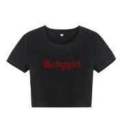 Slim-Fit Letter Print Contrast T-Shirt – Urban Casual Short Sleeve