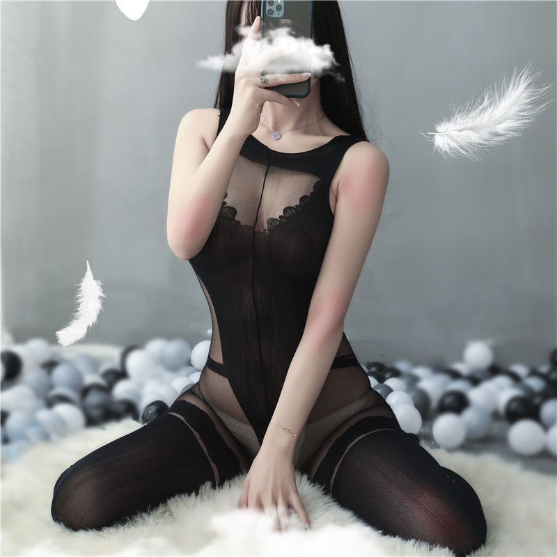 Women's Simple Printed Creative Stockings Jumpsuit