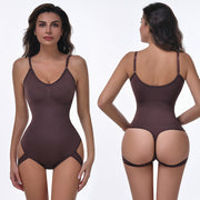 Body Shaping Belly Contraction Sling T-back Large Size Hip Lifting Jumpsuit