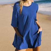 Women's Casual Loose Cotton Romper Jumpsuit